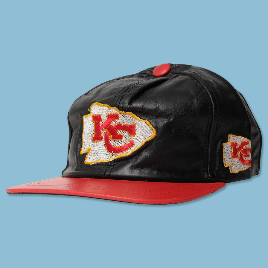 Vintage Kansas City Chiefs Leather Snapback - Double Double Vintage