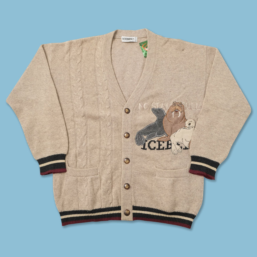 Vintage Iceberg Knit Cardigan Large 