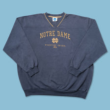 Vintage Notre Dame Fighting Irish V-Neck Sweater XXLarge 