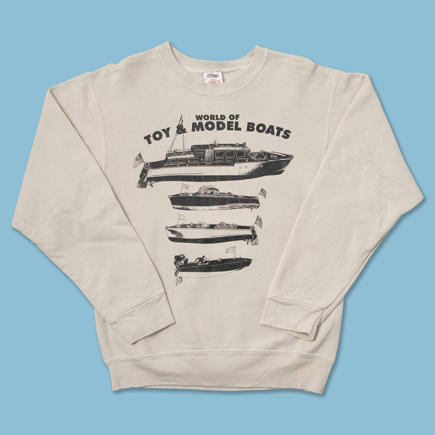 Vintage Toy & Model Boats Sweater Small 