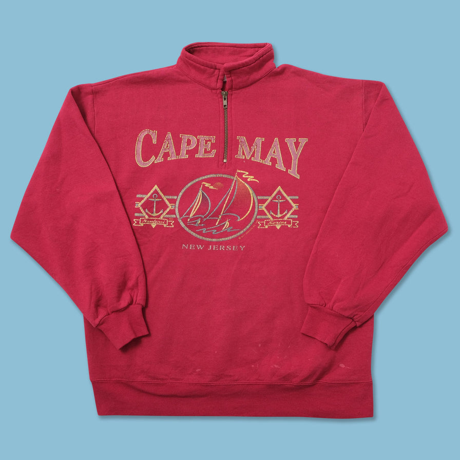 Vintage Cape May Q-Zip Sweater Large 