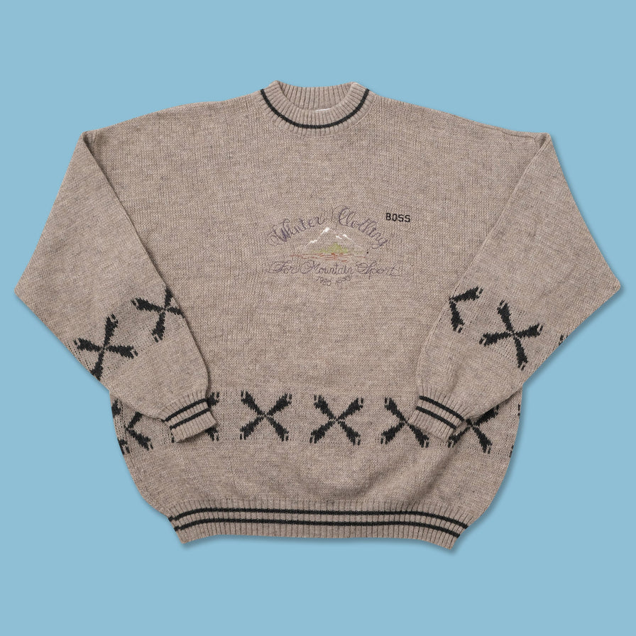Vintage Hugo Boss Knit Sweater XLarge 