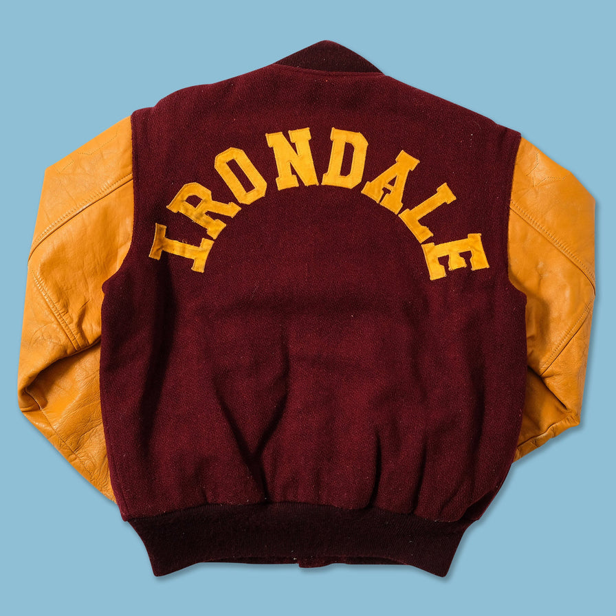 Vintage Women's Wool Leather Varsity Jacket Small 