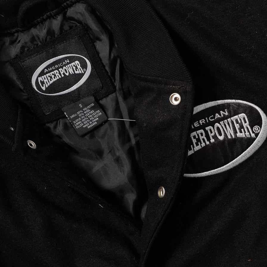 Vintage Faux Leather Varsity Jacket Small 