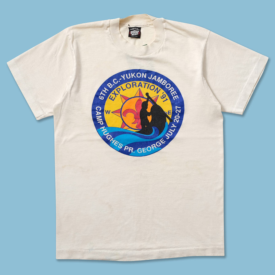 Women's 1991 Camp Hughes T-Shirt Small - Double Double Vintage