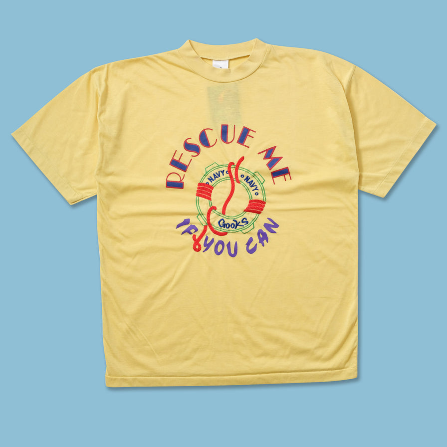 Vintage Navy T-Shirt Large - Double Double Vintage