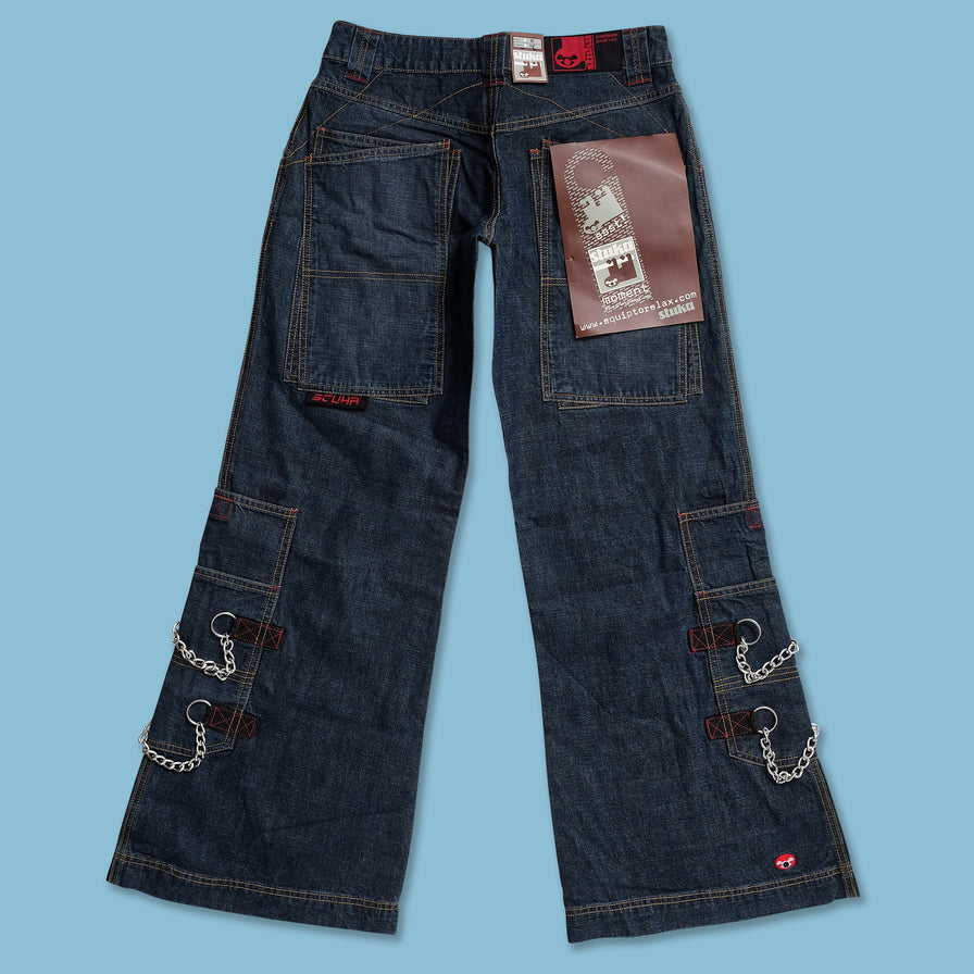 Y2K Flared Denim Pants 30x32 - Double Double Vintage