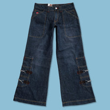 Y2K Flared Denim Pants 30x32 - Double Double Vintage