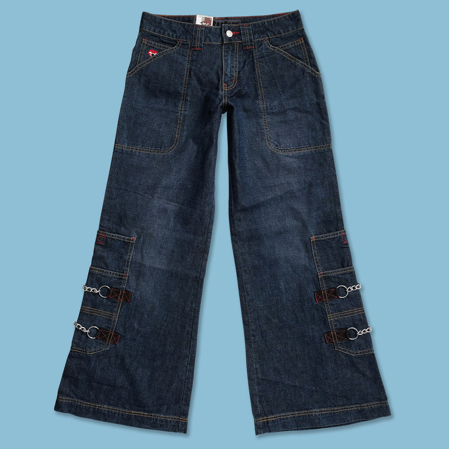 Y2K Flared Denim Pants 30x32 - Double Double Vintage