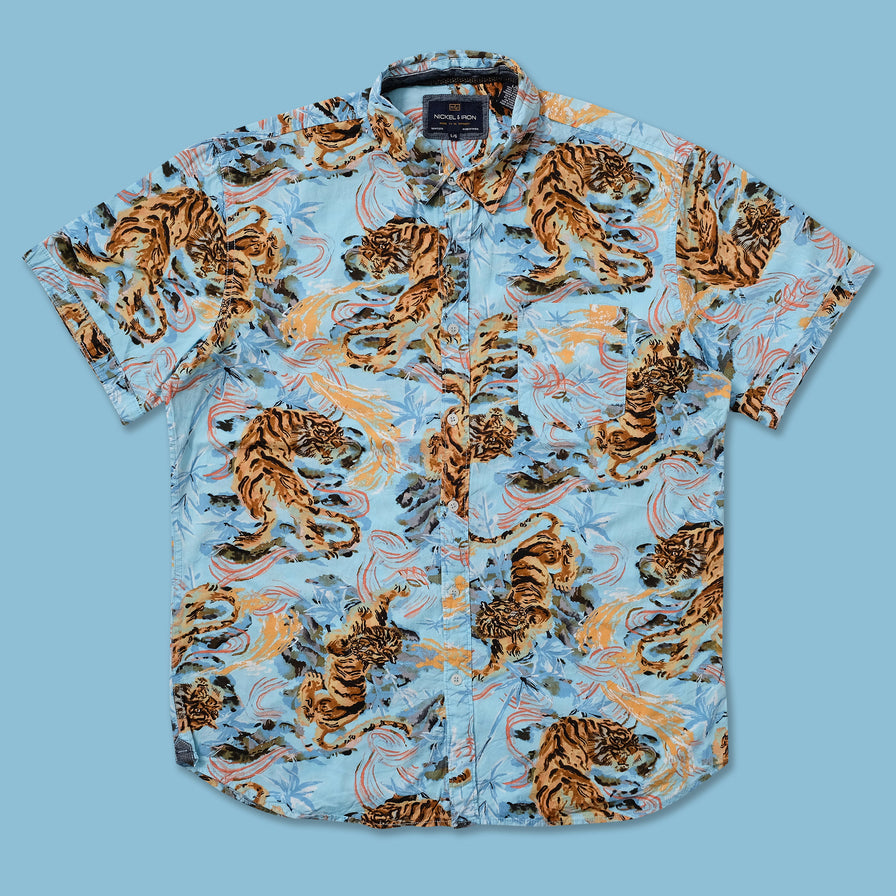 Y2K Tiger T-Shirt Large - Double Double Vintage