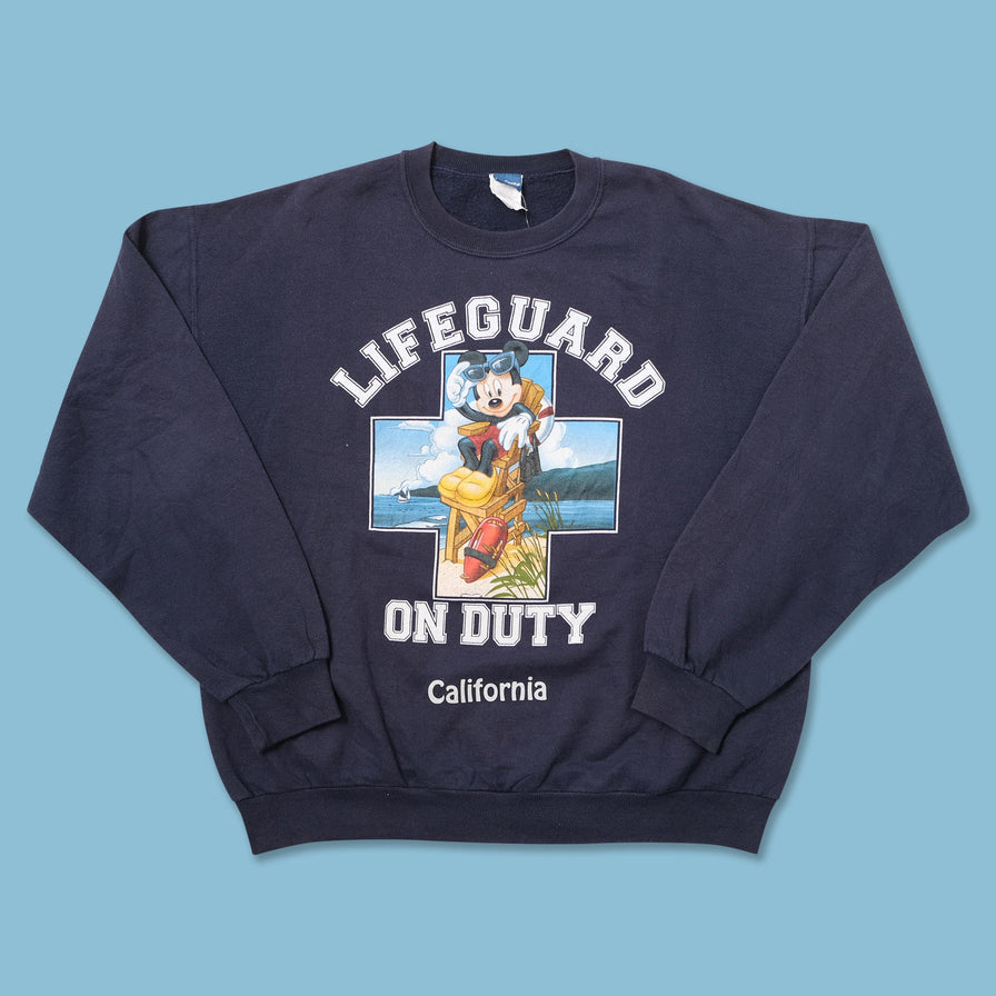 Vintage Mickey Mouse Lifeguard Sweater Large 