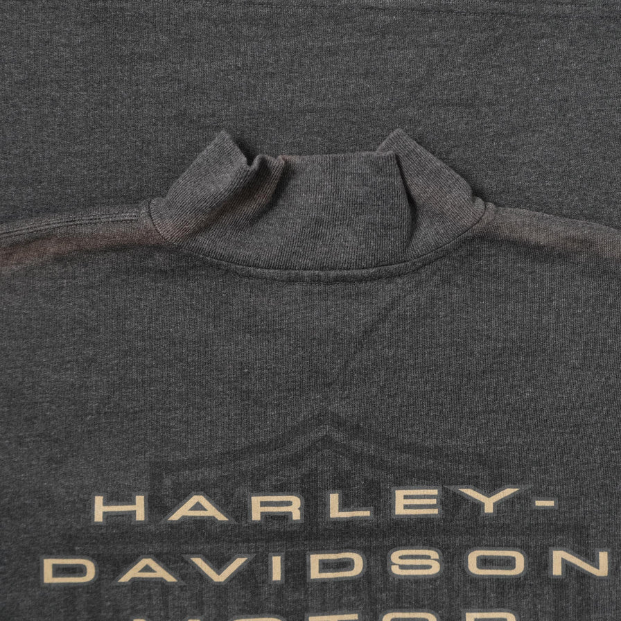 Vintage Harley Davidson Half Zip Sweater Medium 