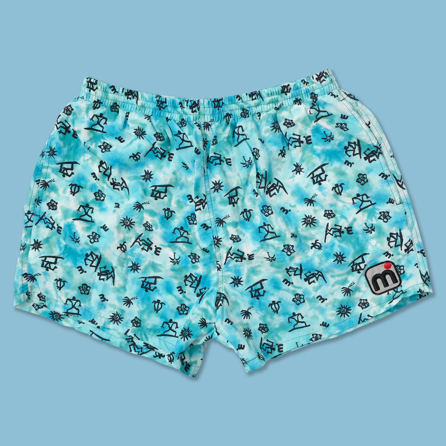 Vintage Pattern Swim Shorts Medium 