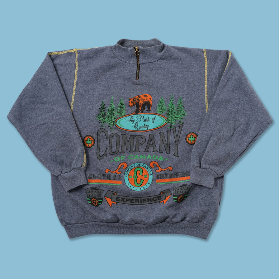 Vintage Canada Women's Q-Zip Sweater XSmall 