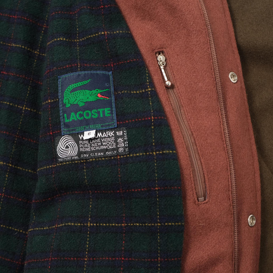 Vintage DS Lacoste College Wool Jacket Large 
