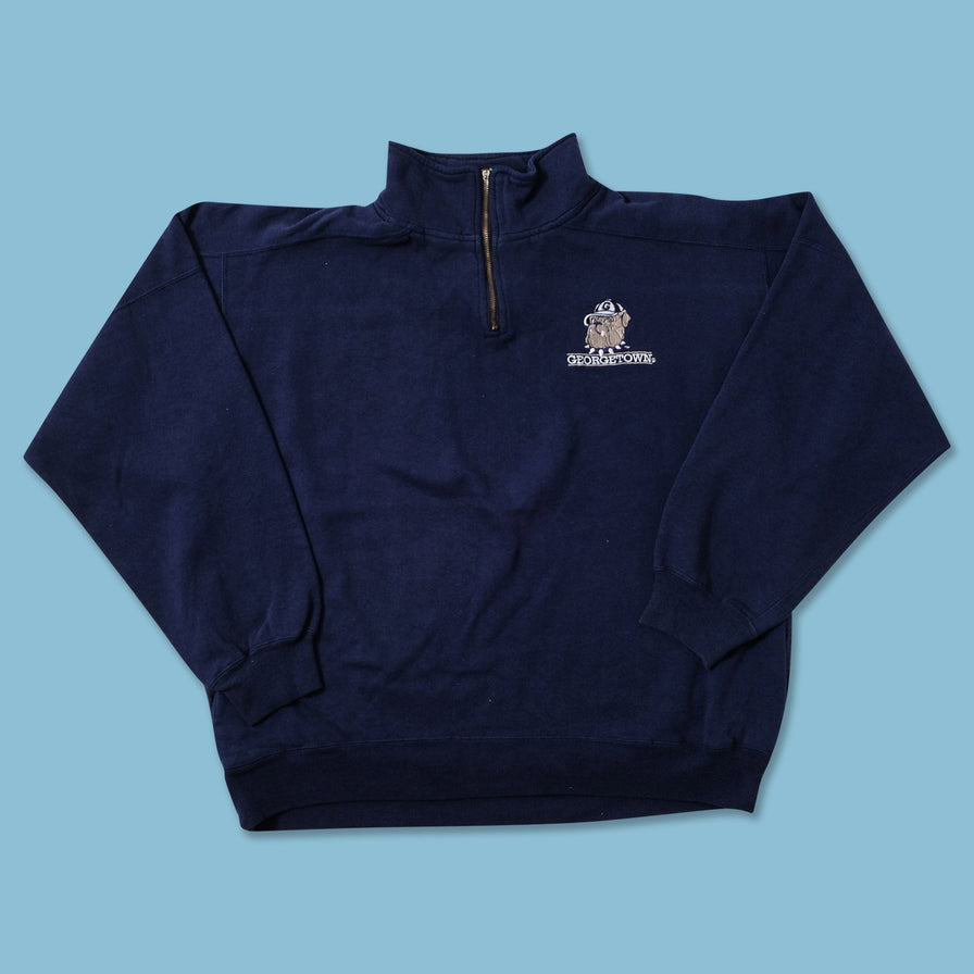 Vintage Georgetown Hoyas Q-Zip Sweater XLarge 