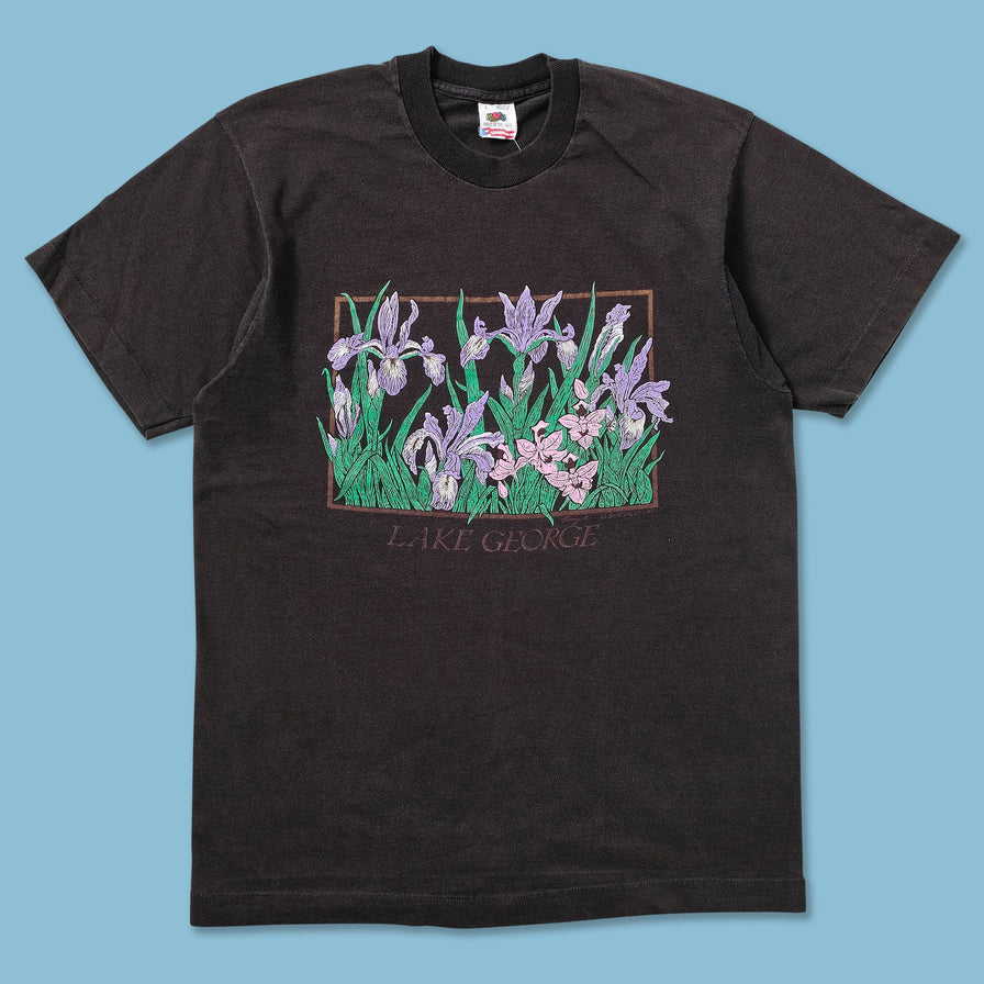 Vintage Lake George Flower T-Shirt Medium - Double Double Vintage