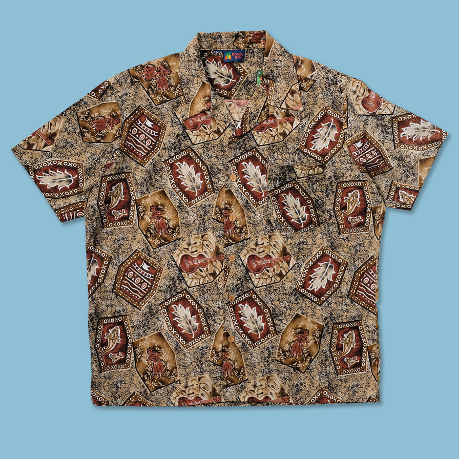 Y2K Pattern Shirt XXL - Double Double Vintage