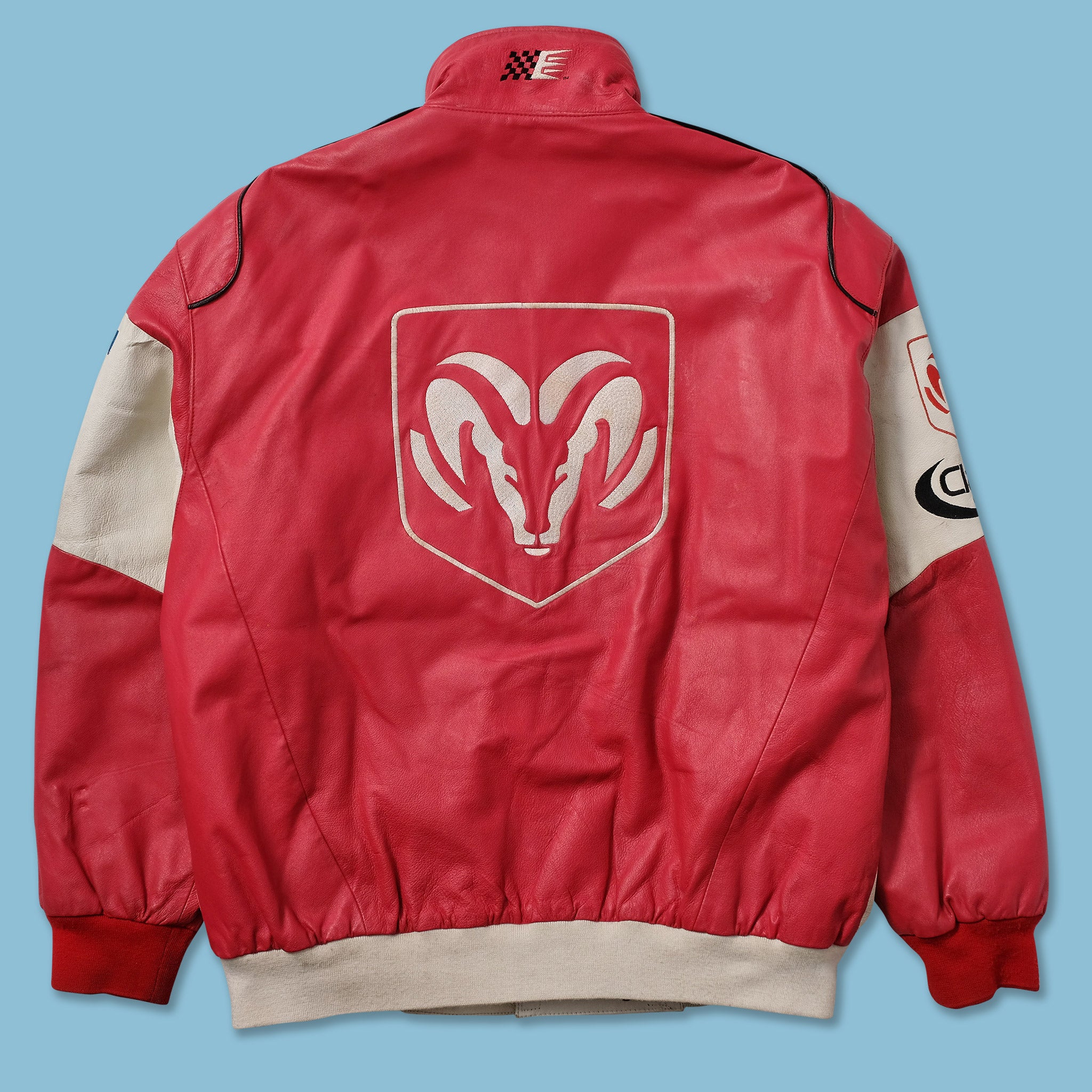 Vintage Dodge Racing Leather Jacket XLarge | Double Double Vintage