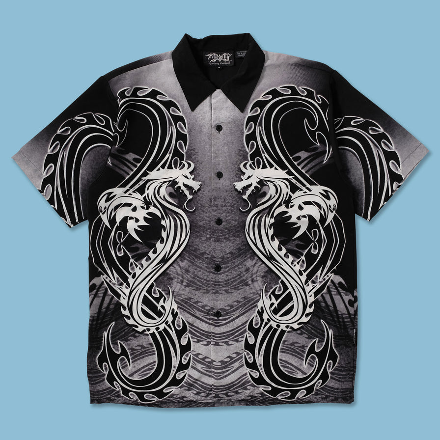 Y2K Tribal Shirt Large - Double Double Vintage