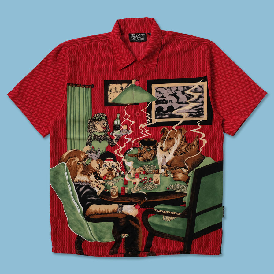 Y2K Poker Shirt Large - Double Double Vintage