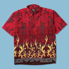 Y2K Dragon Flame Shirt Small