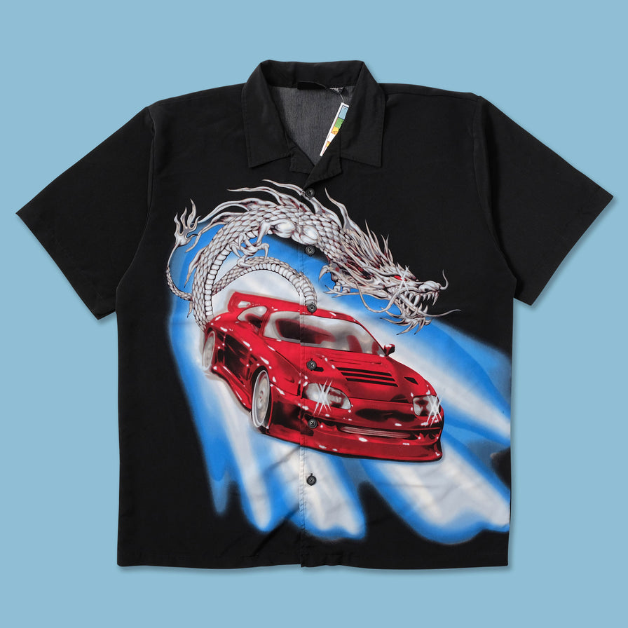 Y2K Dragon Car Shirt XXL - Double Double Vintage