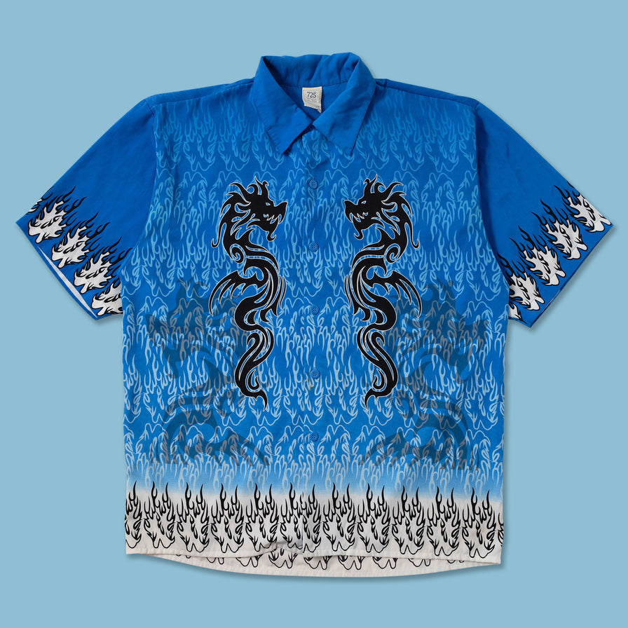 Y2K Dragon Tribal Shirt XXL - Double Double Vintage