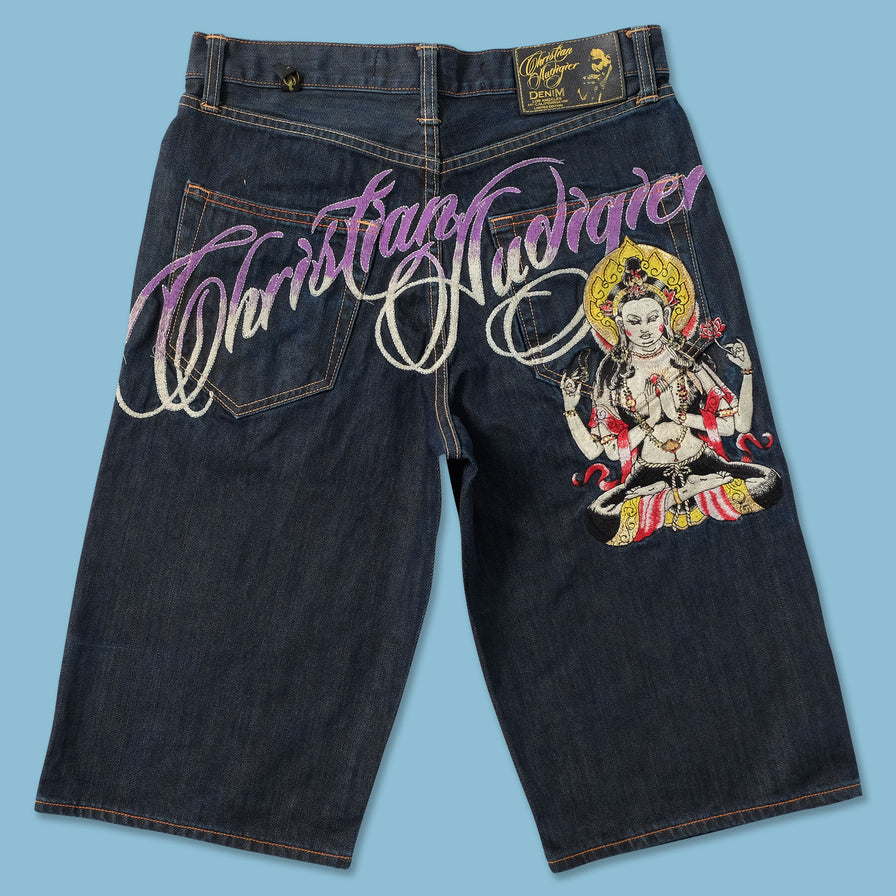 Y2K Christian Audigier Jorts W30 - Double Double Vintage