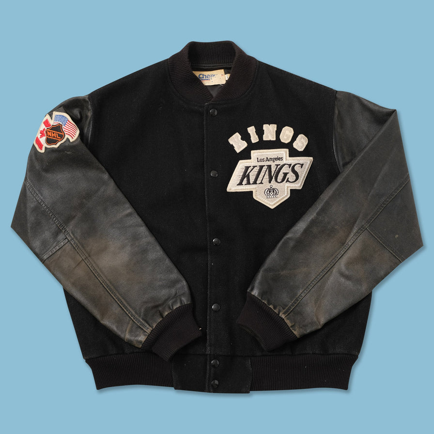 Vintage Chalk Line LA Kings Wool Leather Jacket Large 