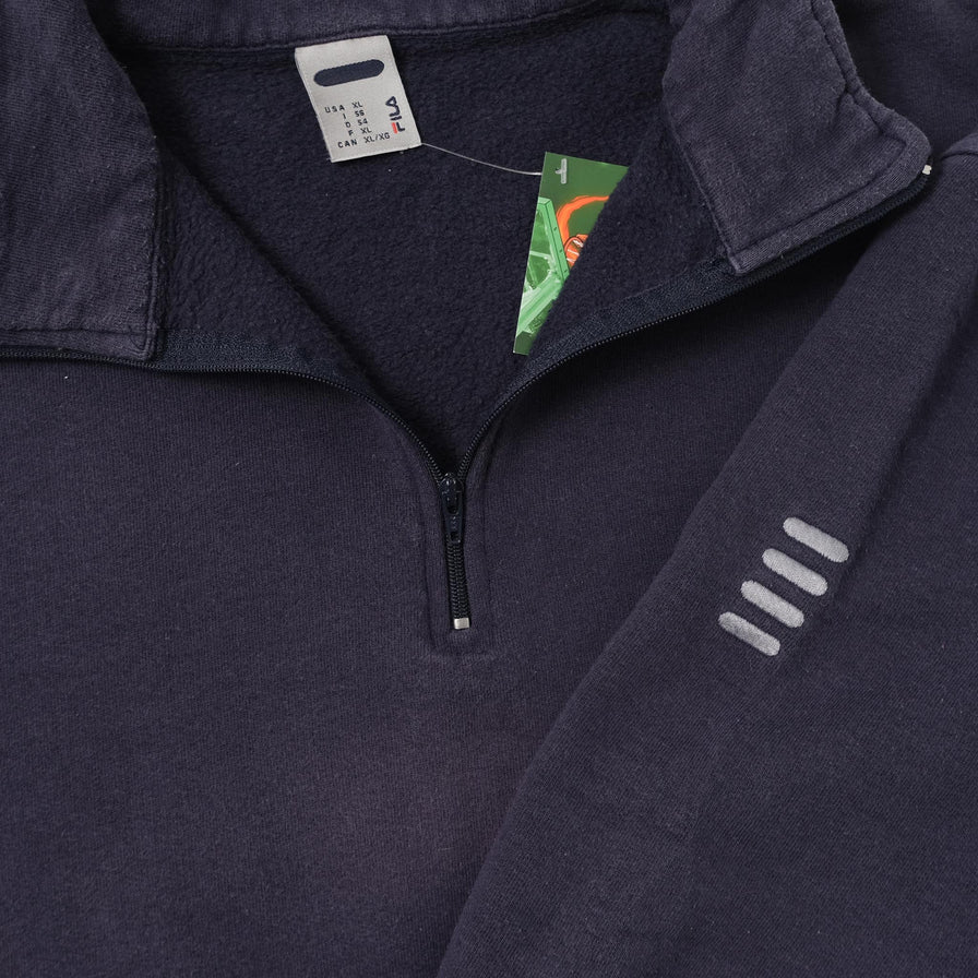 Vintage Fila Q-Zip Sweater XLarge 