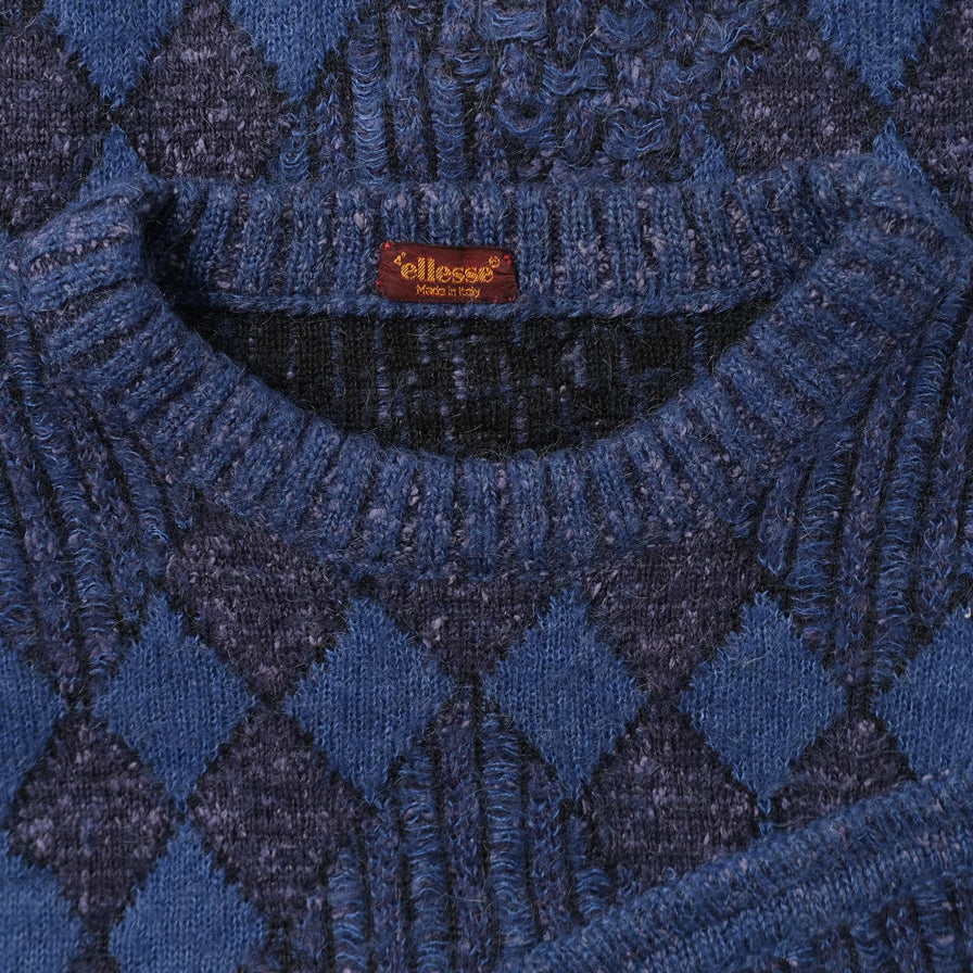 Vintage Ellesse Knit Sweater Medium 