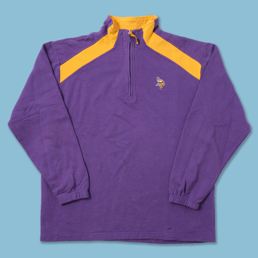 Vintage Minnesota Vikings Q-Zip Sweater Large 