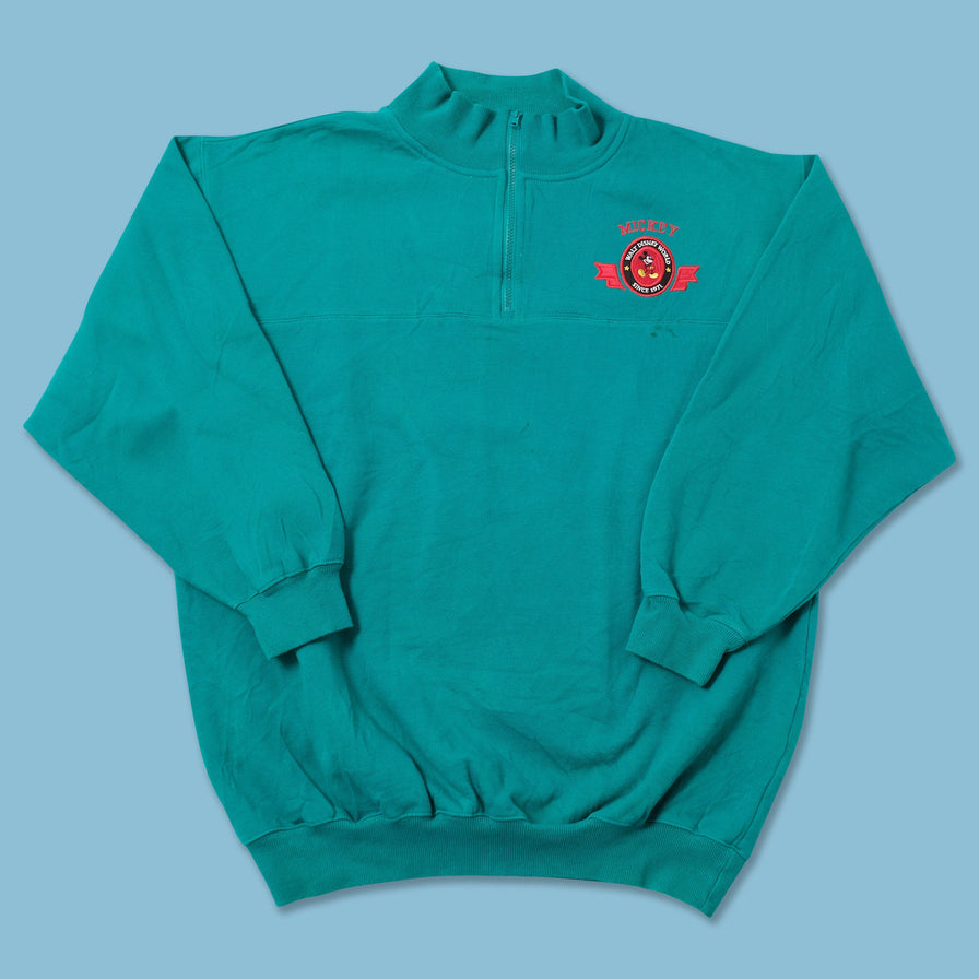 Vintage Mickey Q-Zip Sweater XXLarge 