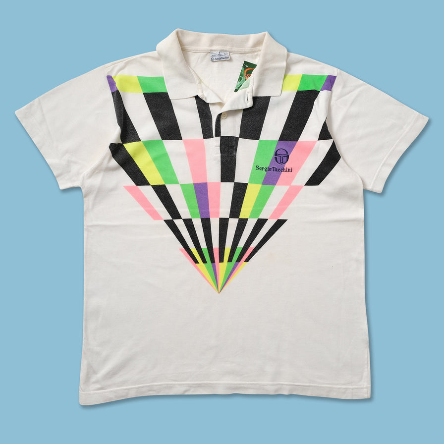 Vintage Sergio Tacchini Tennis Polo Large - Double Double Vintage