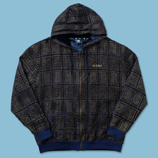 Y2K Karl Kani Velour Zip Hoody XLarge - Double Double Vintage