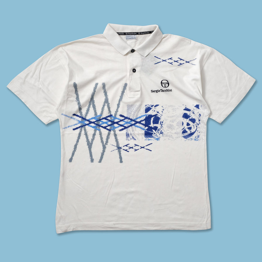 Vintage Sergio Tacchini Tennis Polo Large - Double Double Vintage