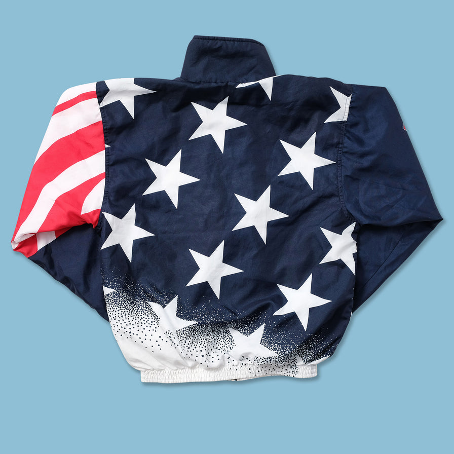 1996 Champion USA Oympic Team Track Jacket Medium - Double Double Vintage
