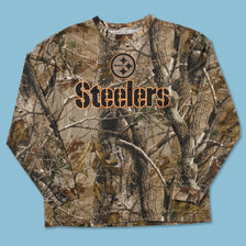 Reebok Pittsburgh Steelers Real Tree Camo Longsleeve XLarge - Double Double Vintage