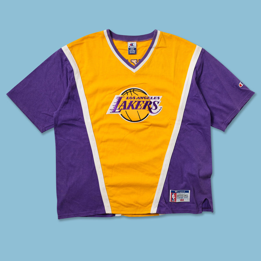 Vintage Champion Los Angeles Lakers Shooting Shirt XXL - Double Double Vintage