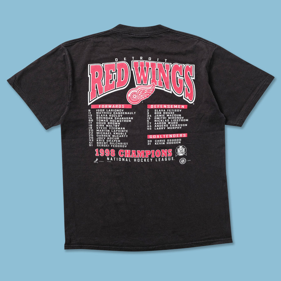 1998 Detroit Red Wings Stanely Cup T-Shirt Large - Double Double Vintage