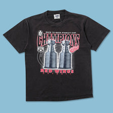 1998 Detroit Red Wings Stanely Cup T-Shirt Large - Double Double Vintage
