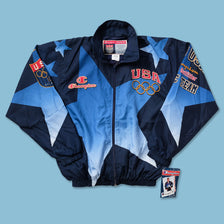 1996 Champion USA Olympic Team Track Jacket Medium - Double Double Vintage
