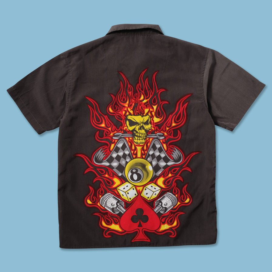 Women's Y2K Skull Shirt Small - Double Double Vintage