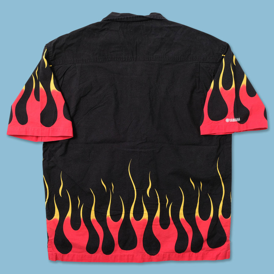 Y2K Yamaha Flames Shirt XLarge - Double Double Vintage