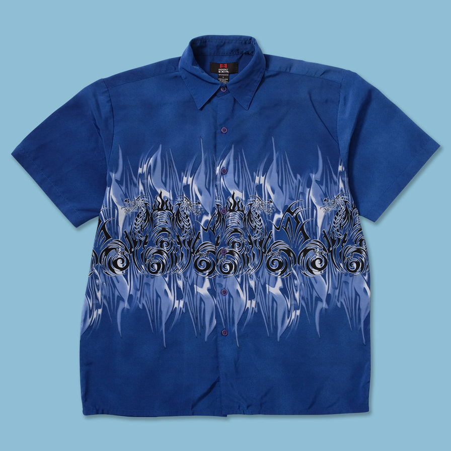 Y2K Tribal Shirt XLarge - Double Double Vintage