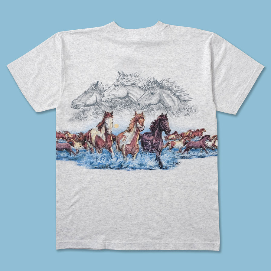 1994 Horses T-Shirt Large - Double Double Vintage