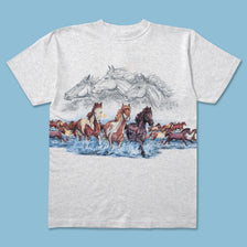 1994 Horses T-Shirt Large - Double Double Vintage