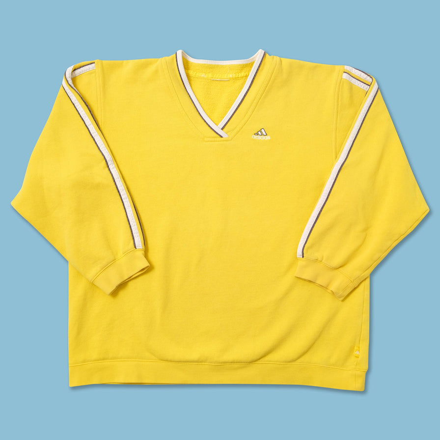 Vintage adidas Women's V-Neck Sweater Small 