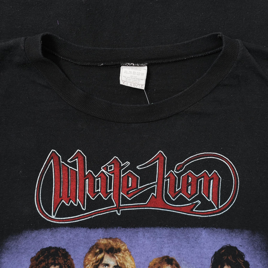 Vintage 1988 White Lion T-Shirt XLarge 